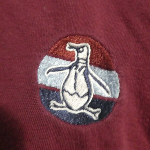 PENGUIN by MUNSINGWEAR | large | Burgundy Hooded Sweatshirt / Hoodie - Picture 7 of 16